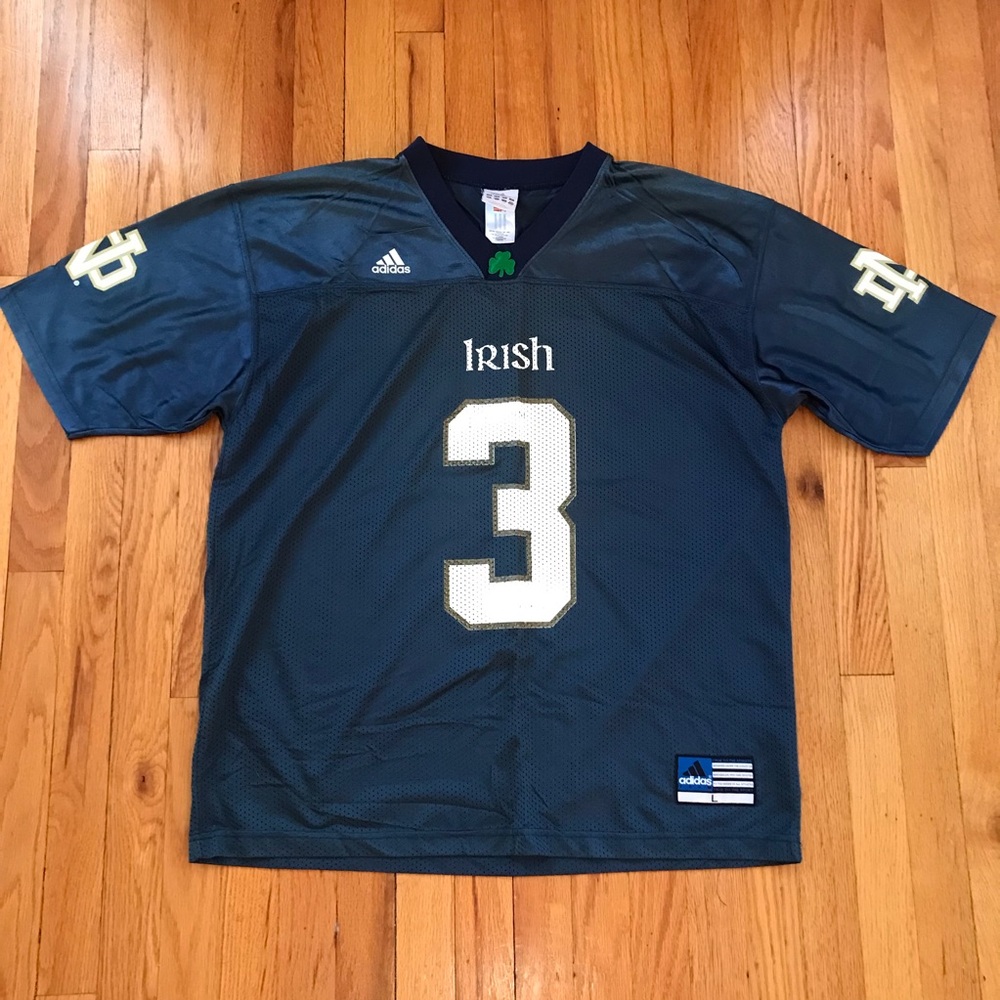 Adidas Irish Jersey - Dark Blue and White Large